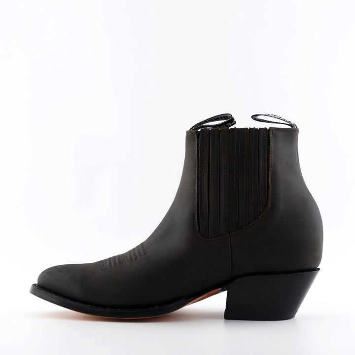 Grinders MAVERICK New Short Ankle Cowboy Western Rock Boots Black Brown Leather