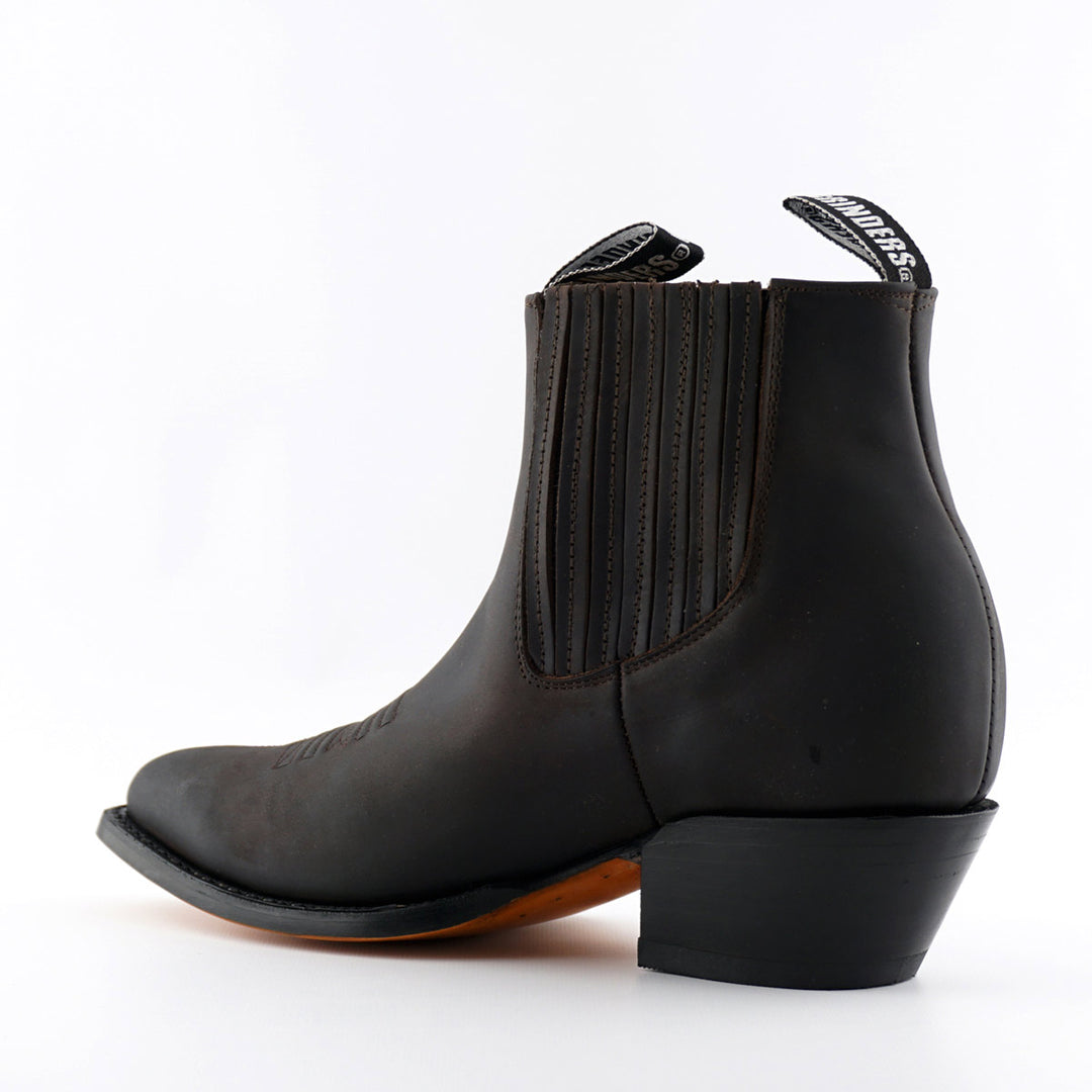 Grinders MAVERICK New Short Ankle Cowboy Western Rock Boots Black Brown Leather