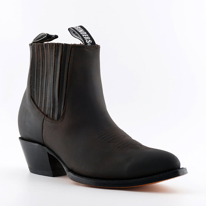 Grinders MAVERICK New Short Ankle Cowboy Western Rock Boots Black Brown Leather