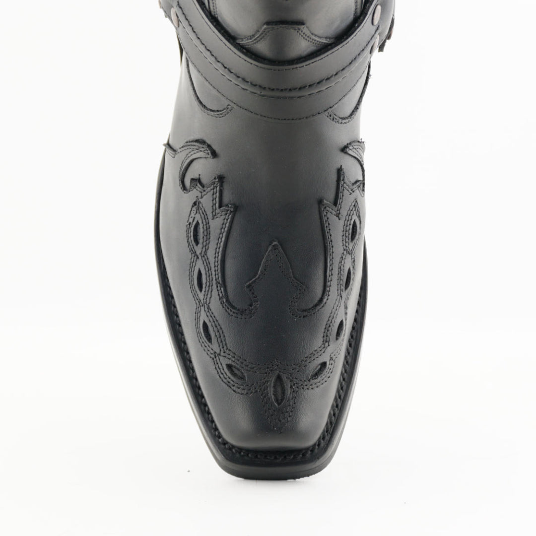 Grinders MONTANA New Black Rock Leather Low Ankle Boots Western Biker Cowboy