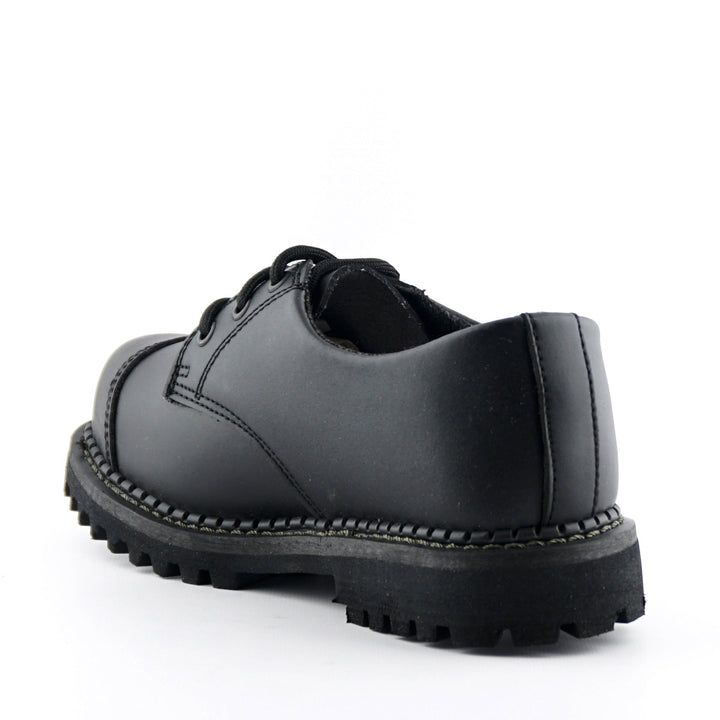 Grinders REGENT New Steel Toe Cap Rock Lace Up Shoes Black Leather