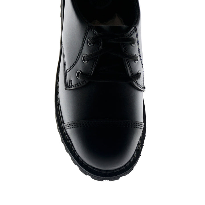 Grinders REGENT New Steel Toe Cap Rock Lace Up Shoes Black Leather