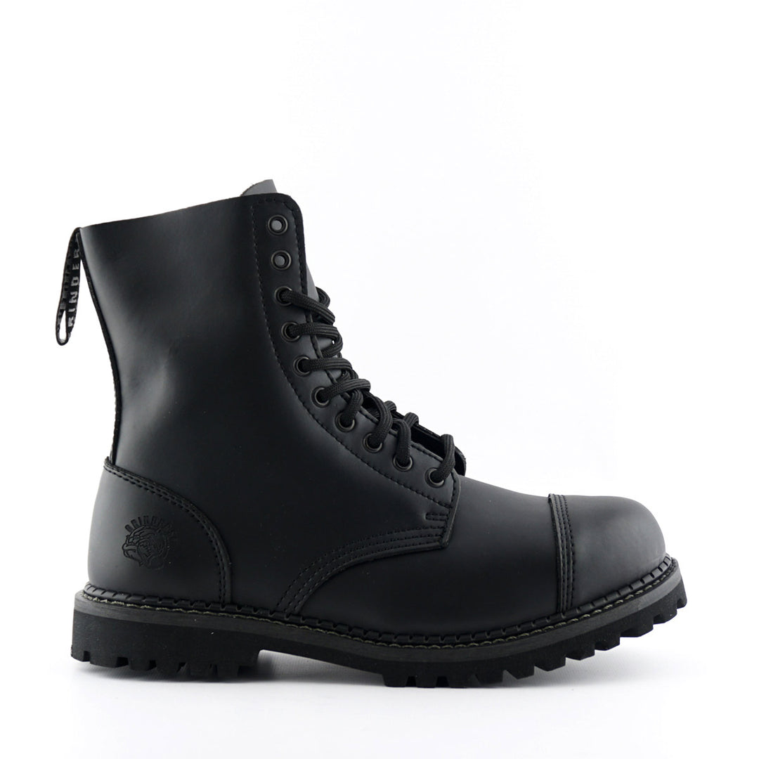 Grinders STAG 10 Eyelet New Steel Toe Cap Boots Rock Black Leather