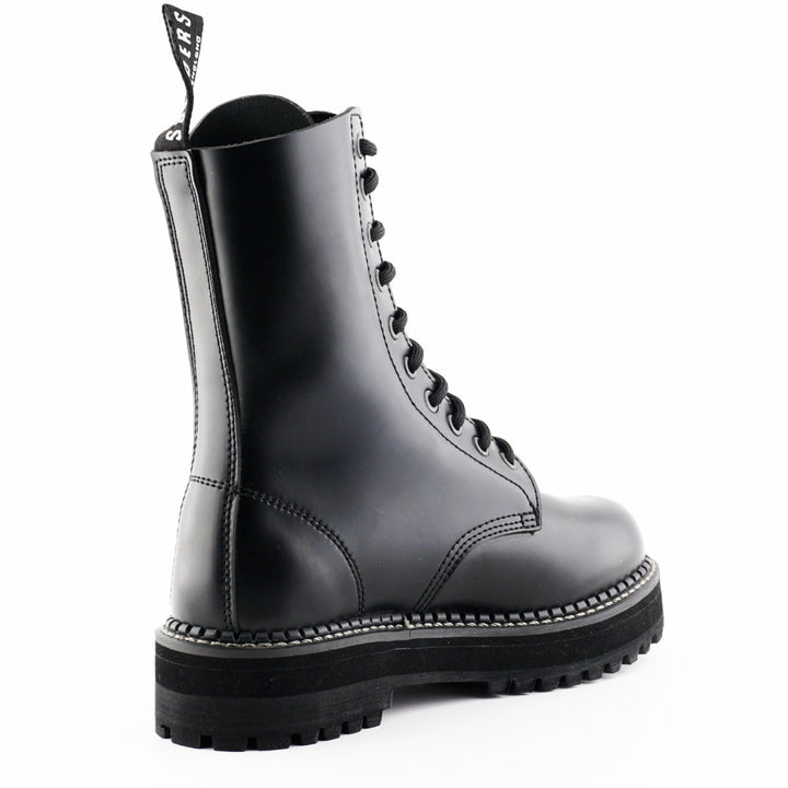 Grinders TAYLOR 10 Eyelet New Steel Toe Cap Boots Rock Boots Black