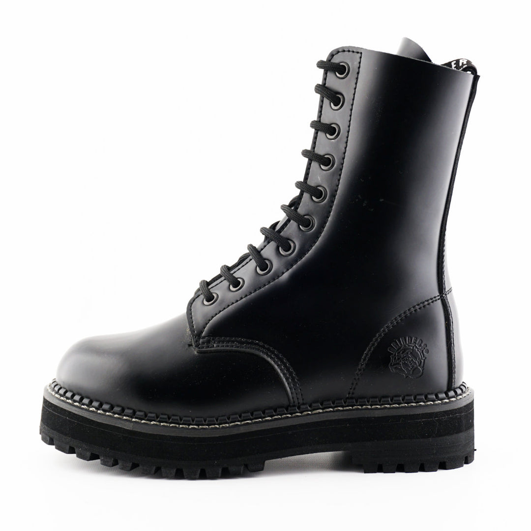 Grinders TAYLOR 10 Eyelet New Steel Toe Cap Boots Rock Boots Black