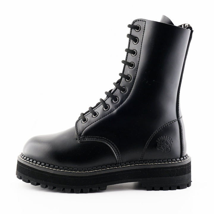 Grinders TAYLOR 10 Eyelet New Steel Toe Cap Boots Rock Boots Black